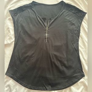 Lace shoulder blouse